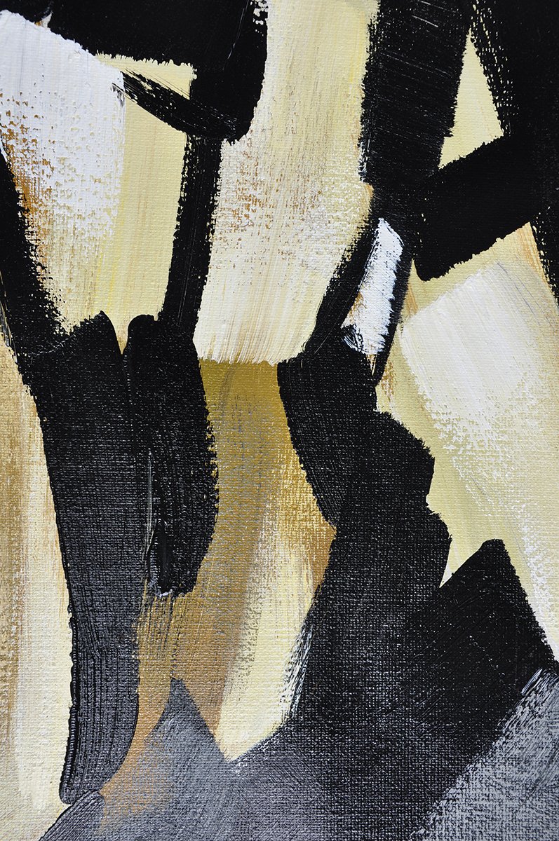 Set of 2 Yellow Minimalist Painting #S167